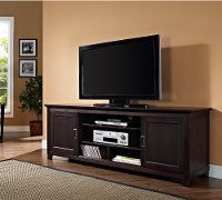 Espresso TV Stand with Sliding Door (70 Inch)-3
