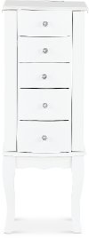 Contemporary White Jewelry Armoire