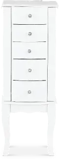 Contemporary White Jewelry Armoire