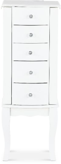 Contemporary White Jewelry Armoire