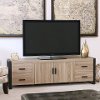 Modern Driftwood Gray 70 Inch TV Stand