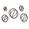 Set of 5 Metal Spheres Wall Decor