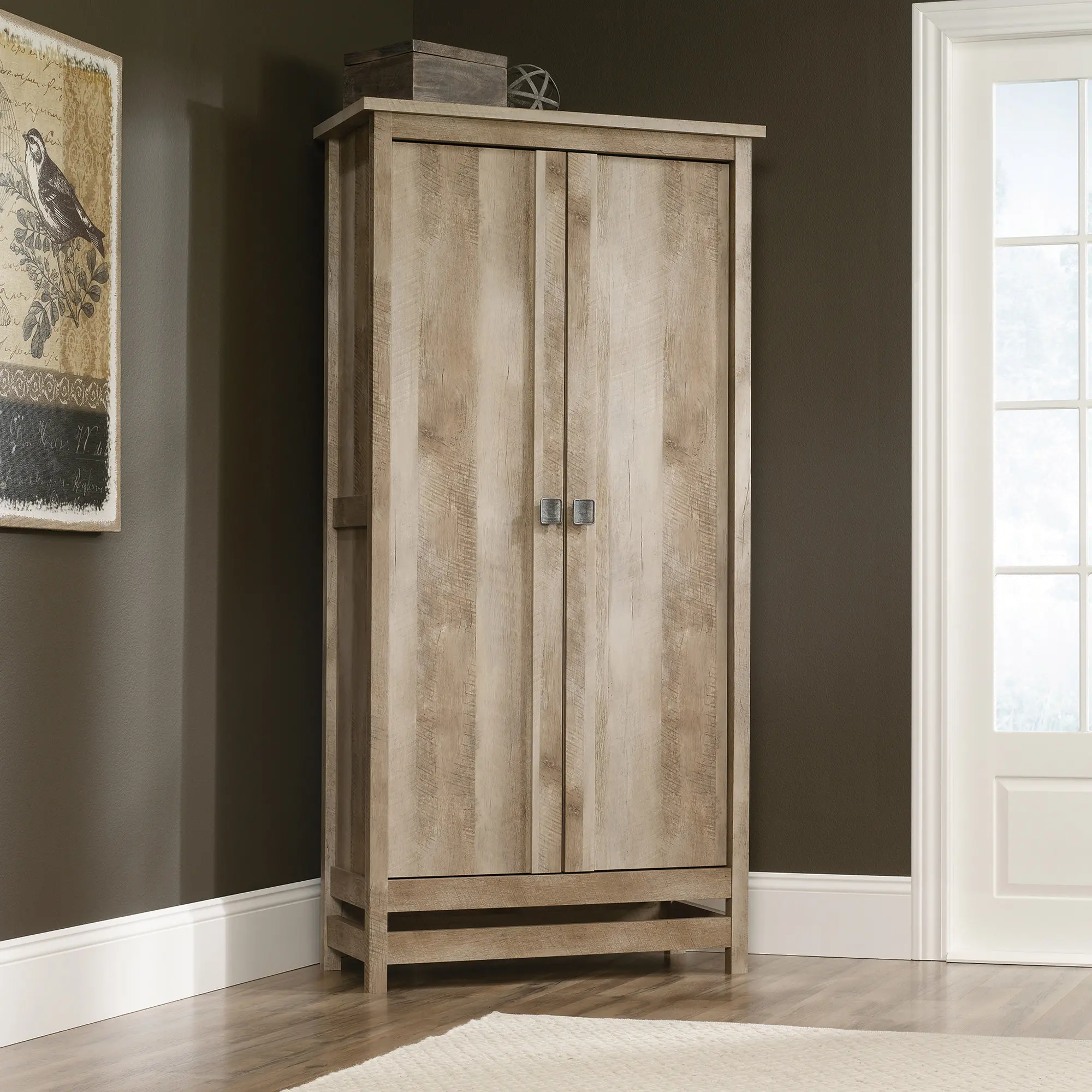 Cannery Bridge Rustic Oak Storage Cabinet-1