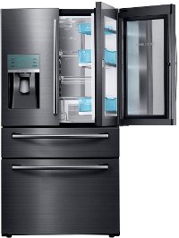 RF28JBEDBSG Samsung 27.8 cu. ft. 4 Door French Door Refrigerator with FoodShowcase - 36 Inch Black Stainless Steel