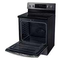 NE59J7850WG Samsung Double Oven Electric Range - 5.7 cu. ft. Black Stainless Steel-2