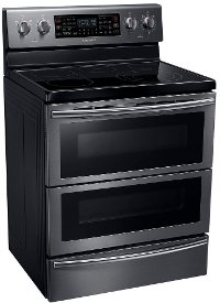 NE59J7850WG Samsung Double Oven Electric Range - 5.7 cu. ft. Black Stainless Steel-3