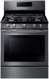 NX58J5600SG Samsung Gas Range with Stovetop Griddle - 5.8 cu. ft. Black Stainless Steel