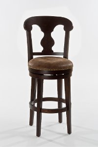 5572-826A Dark Brown Swivel Counter Stool - Burkard