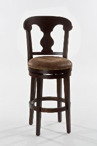 5572-830A Dark Brown Swivel Bar Stool - Burkard
