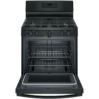 JGB660DEJBB GE Gas Range with Center Oval Burner - 5.0 cu. ft. Black