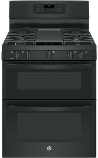 JGB860DEJBB GE 6.8 cu. ft. Free-standing Double-Oven Gas Range - Black
