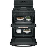 JGB860DEJBB GE Double Oven Gas Range - 6.8 cu. ft. Black-2