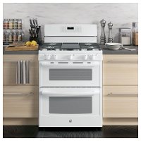 JGB860DEJWW GE Double Oven Gas Range - 6.8 cu. ft. White