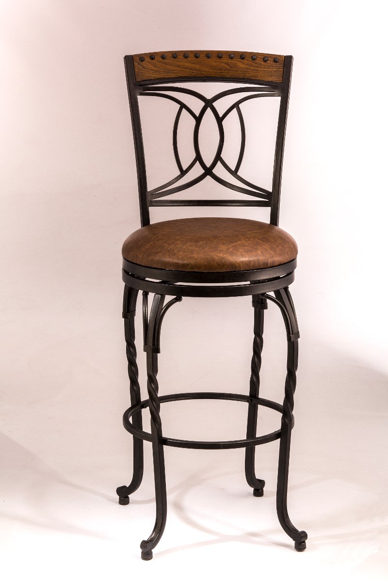 Donovan Antique Brown Swivel Counter Stool