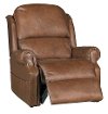 Brown Leather-Match Total Lift Recliner with Heat-2