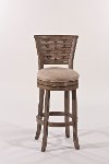 5681-826 Basket-Woven Gold Metallic Silver Counter Stool - Thredson -1
