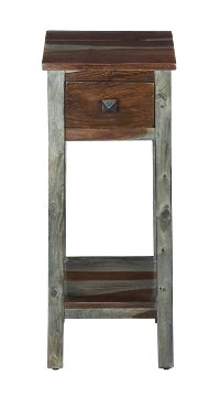 Gray and Brown One Drawer Accent Table - Jadu