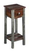 Gray and Brown One Drawer Accent Table - Jadu-2