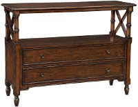 Gressitt Brown Cherry 2 Drawer Bookcase Entry Table-2