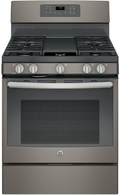 JGB700EEJES GE 5.0 cu. ft. Gas Range with a Center oval burner - Slate
