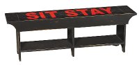Sit Stay Vintage Artwork Bench