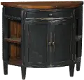 Black Demilune Cocktail Console Cabinet - Aries