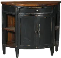 Black Demilune Cocktail Console Cabinet - Aries