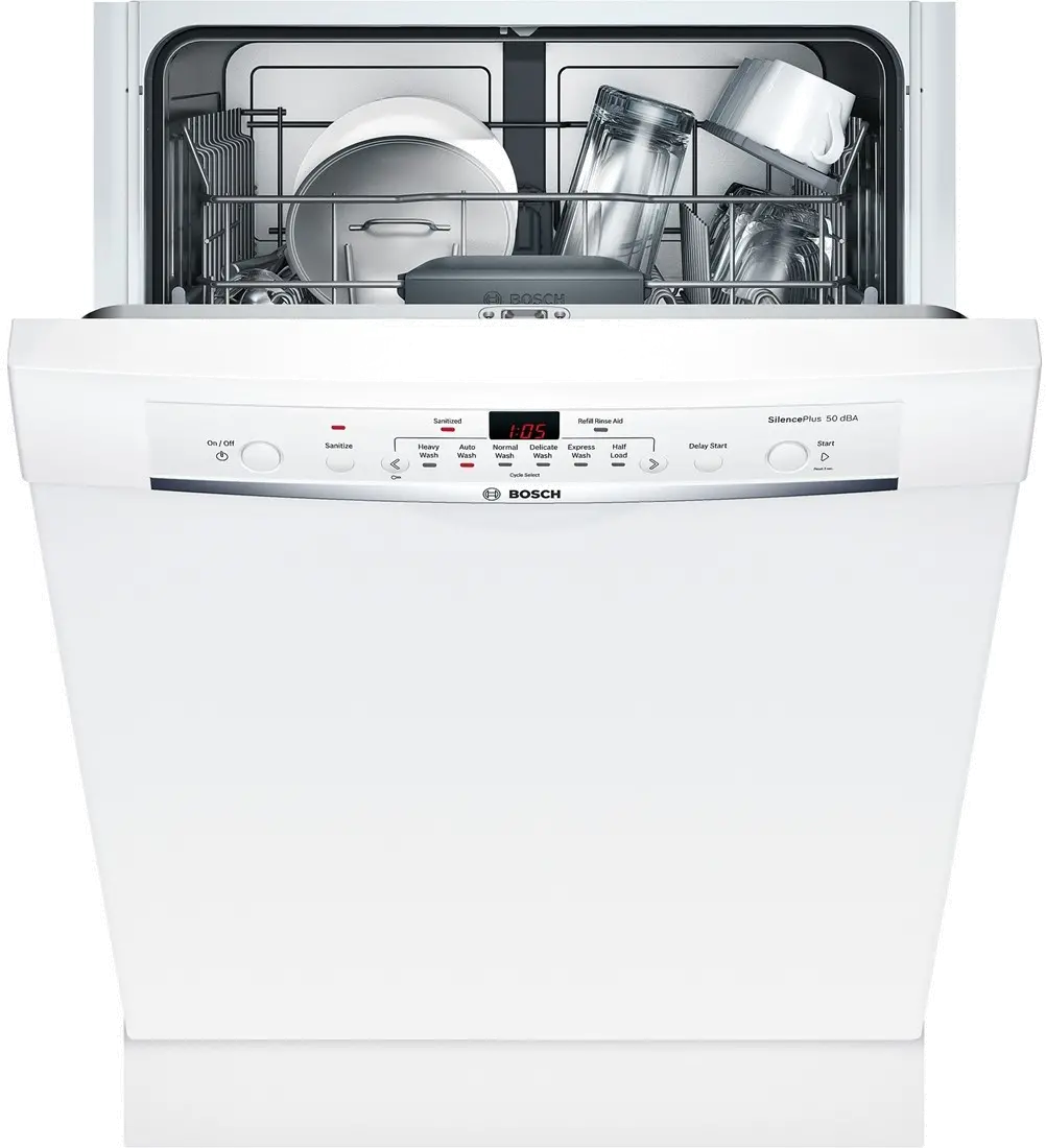 SHE3AR72UC Bosch Ascenta Front Control Dishwasher - White-2