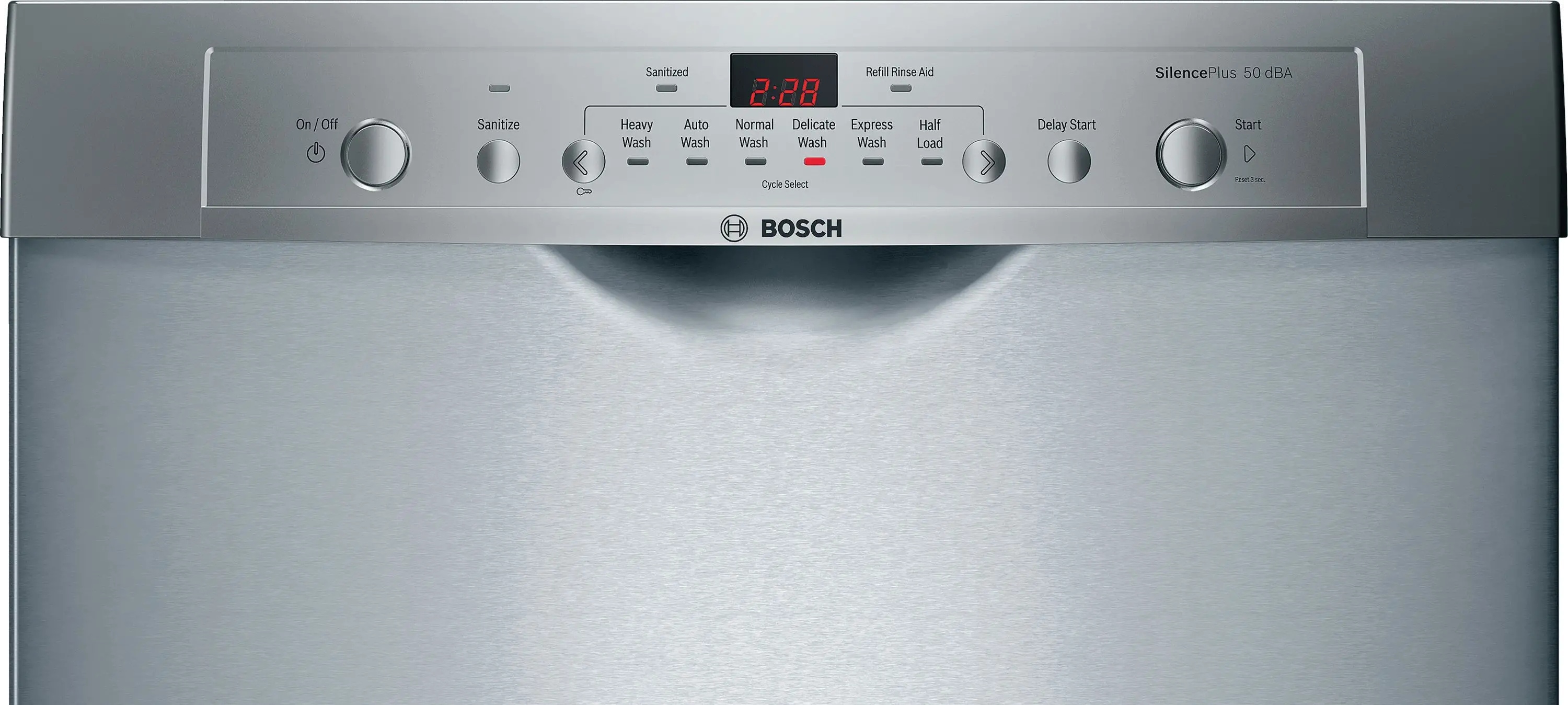 SHE3AR75UC Bosch Ascenta Front Control Dishwasher - Stainless Steel-3