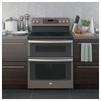 JB860EJES GE Double Oven Electric Range - 6.6 cu. ft. Slate