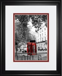 Red Telephone Booth Framed Wall Art