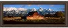 Alma Moulton Barn and Mountains Framed Wall Art