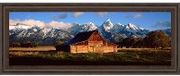 Alma Moulton Barn and Mountains Framed Wall Art