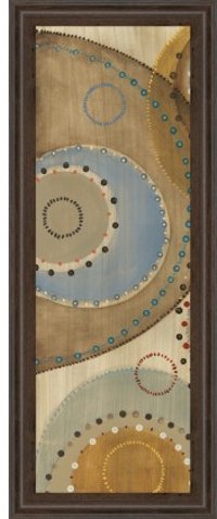 Multi Color Moving Moments Panel II Shapes Framed Wall Art