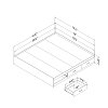 3107249 Black King Platform Bed with Drawers - Step One -4