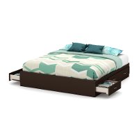 3159249 Chocolate King Platform Bed with 6-Drawers (78 Inch) - Step One