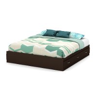 3159249 Chocolate King Platform Bed with 6-Drawers (78 Inch) - Step One -2