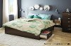 3159249 Chocolate King Platform Bed with 6-Drawers (78 Inch) - Step One -3