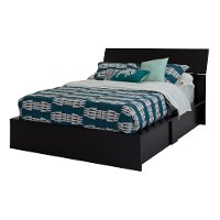3107222 Black Queen Ottoman Storage Bed - Step One -3