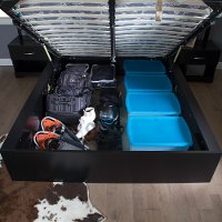3107222 Black Queen Ottoman Storage Bed - Step One -6