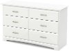 9018010 Callesto White 6-Drawer Dresser