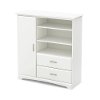 9018045 White Armoire with Drawers - Callesto