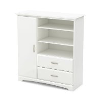 9018045 White Armoire with Drawers - Callesto
