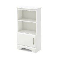9018063 White Bookshelf Nightstand - Callesto