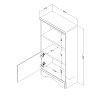 9018063 White Bookshelf Nightstand - Callesto -2