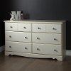 9031027 Country Poetry White 6-Drawer Dresser