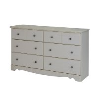 9031027 White 6-Drawer Double Dresser - Country Poetry-2