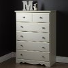 9031035 Country Poetry White 5-Drawer Chest
