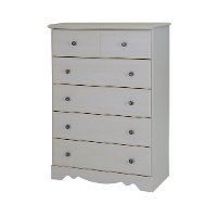 9031035 White 5-Drawer Chest - Country Poetry -2