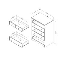 9031035 White 5-Drawer Chest - Country Poetry -4